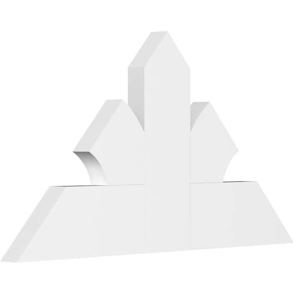 Ekena Millwork Richland Architectural Grade PVC Gable Bracket, 36"W x 19 1/2"H x 2"D x 6"F, 13/12 Pitch GBP036X20X0206RIC00 - main